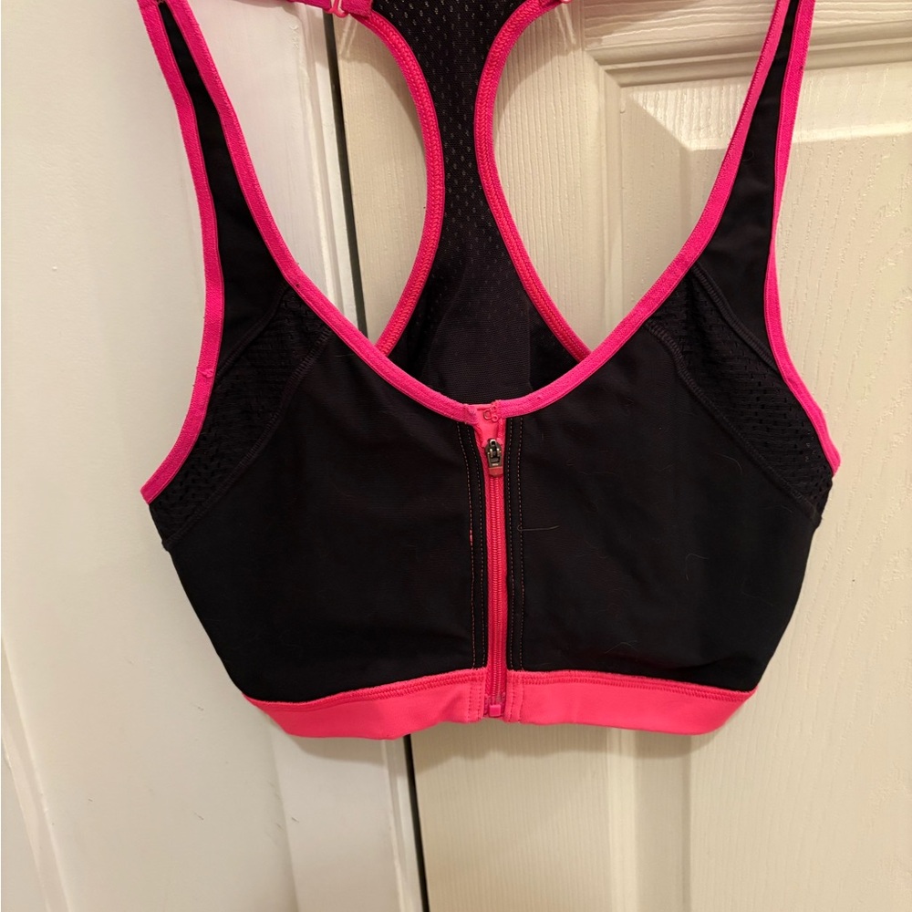 Champion Black and Pink Sports Bra with Racerback